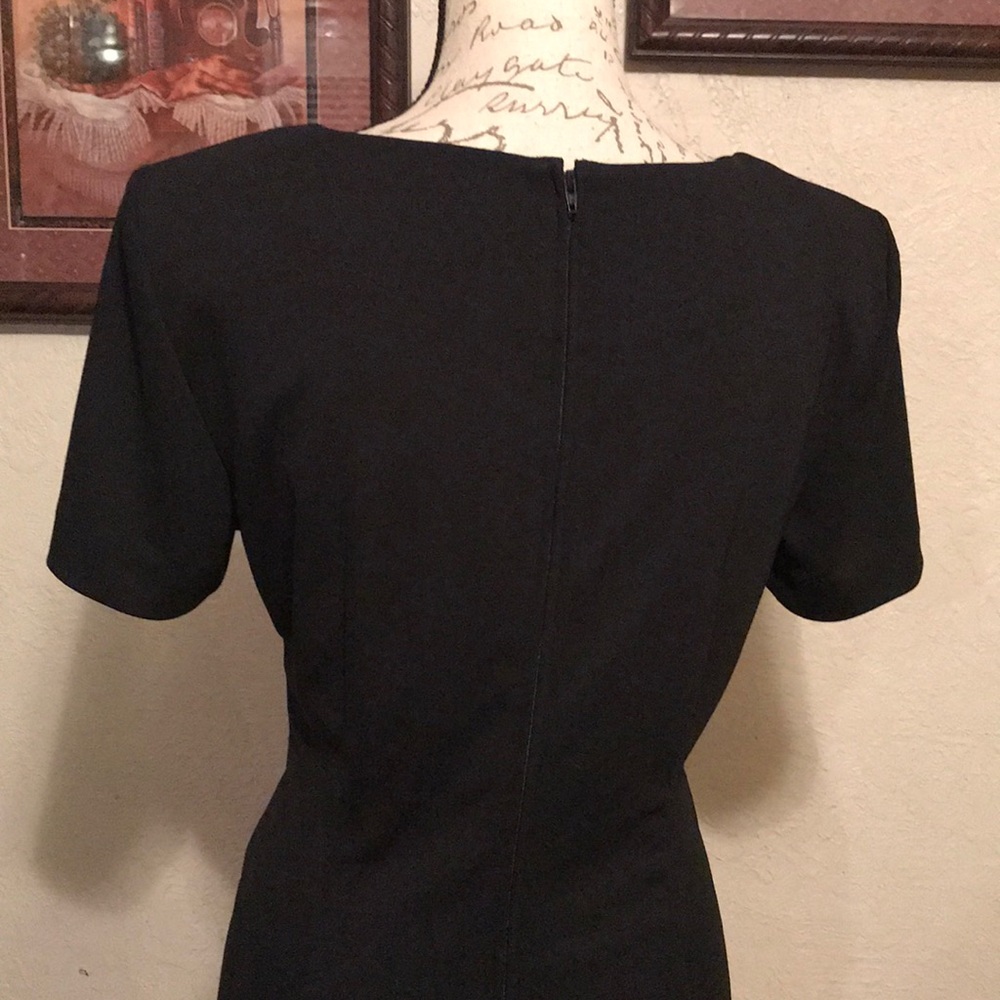 Vintage Black dress polyester - Picture 5 of 6